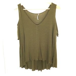 Free People Cold Shoulder Tee S.